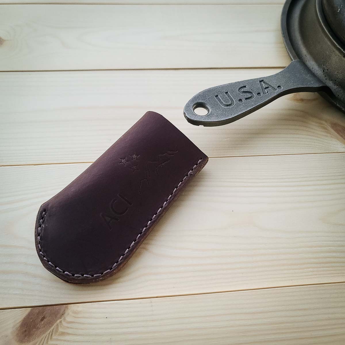 Discount Shop Field Company Leather Handle Cover — Crane's Country Store, skillet handle sleeve